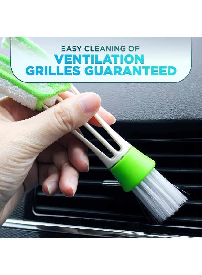 Car Vent Brush Multifunctional Cleaning Brush - Auto Vent Cleaner Tool for Car Detailing Car Interior Duster Reliable Plastic & Nylon, Handy Size, Triple Design, Compact Storage, Removable for Washing - Image 5