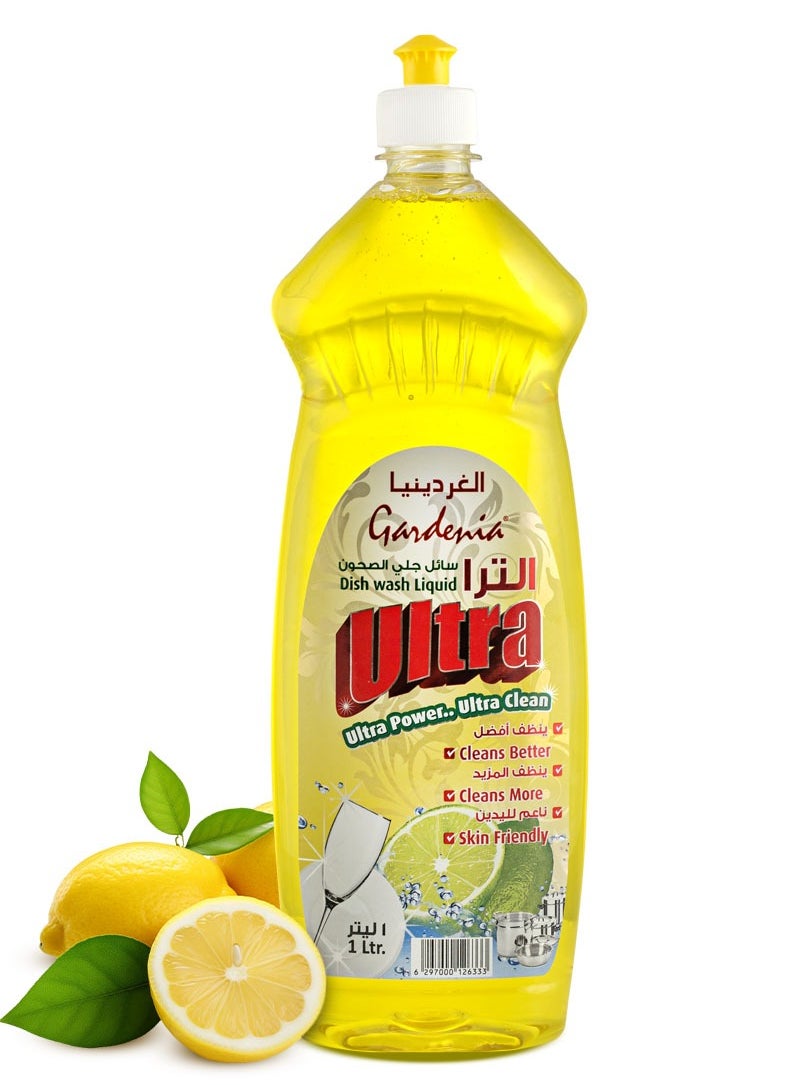 Gardenia - Ultra Dish Wash Liquid Soap - 1L - Powerful Grease Removal & Gentle on Hands - Image 1