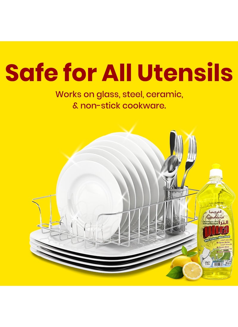 Gardenia - Ultra Dish Wash Liquid Soap - 1L - Powerful Grease Removal & Gentle on Hands - Image 1