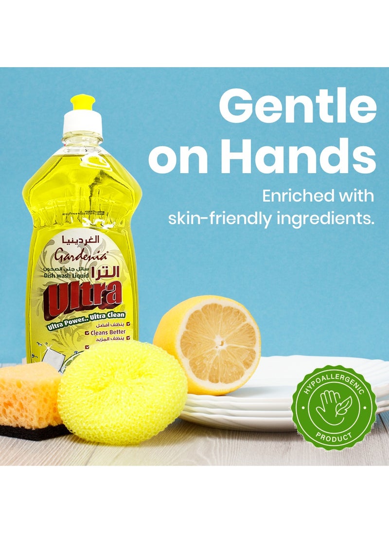 Gardenia - Ultra Dish Wash Liquid Soap - 1L - Powerful Grease Removal & Gentle on Hands - Image 1
