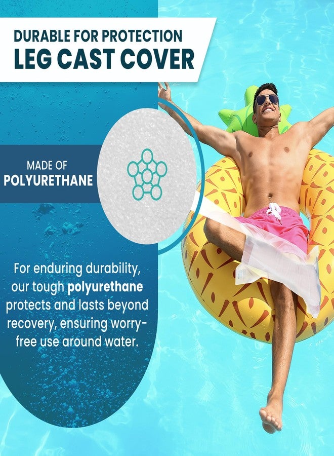 AquaShield Waterproof Adult Half Leg Cast & Bandage Protector - (L25) Safe for Pool, Bath, & Shower, Reusable, Non-slip sole, Skin-Friendly, Easy to Use - Watertight Seal for Showering - Made in USA - Image 3