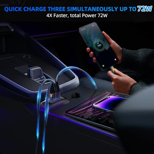 Gibbab 2PCS 3 Ports 12V RV USB Outlet 72W, 2PCS Type-C PD3.0 Quick Charge & Dual QC3.0 Panel Wall Surface Mount, Automotive Car Multi-Port USB Socket Charger Adapter for RV Marine Boat Bus Camper ATV Truck - Image 3