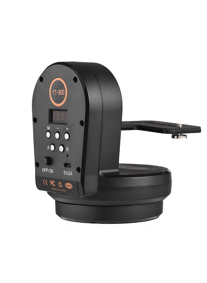 Motorized Pan Tilt Head 2-axis Panoramic Head Electric PTZ Ball Head 1kg/2.2lbs Load Capacity 7 Levels Adjustable Speed 360°Rotatable with Remote Control 1/4in Scre