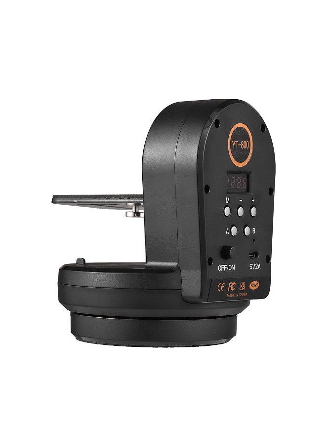 Motorized Pan Tilt Head 2-axis Panoramic Head Electric PTZ Ball Head 1kg/2.2lbs Load Capacity 7 Levels Adjustable Speed 360°Rotatable with Remote Control 1/4in Scre