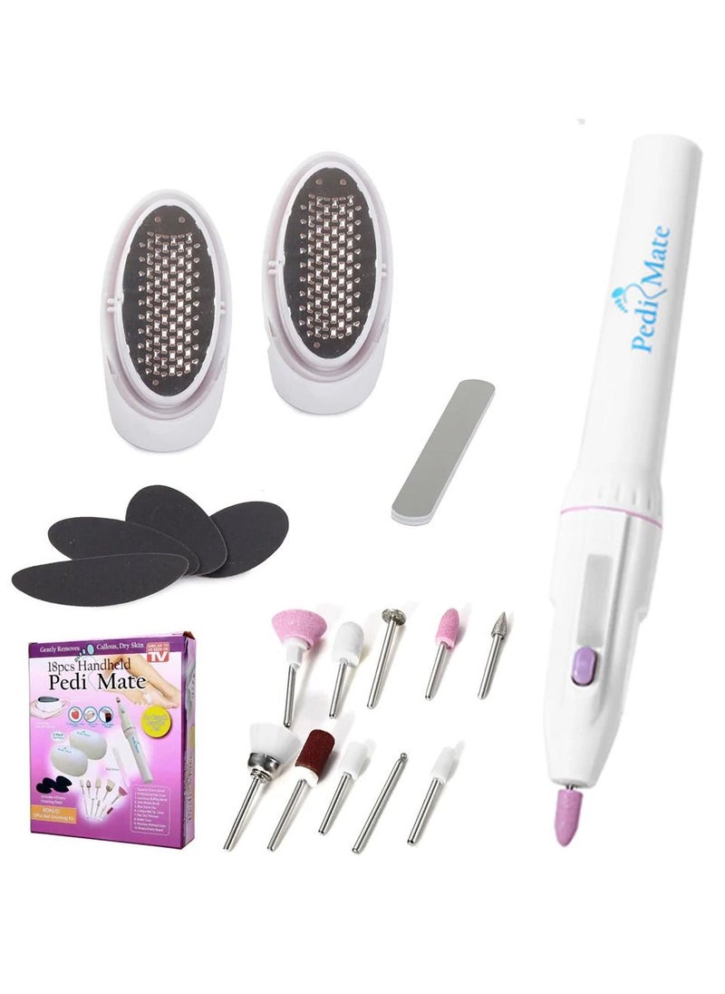 Pedi Mate - Handheld Pedi Mate Plastic Manicure Pedicure Foot Care Tool-18 Pieces Set - Image 1