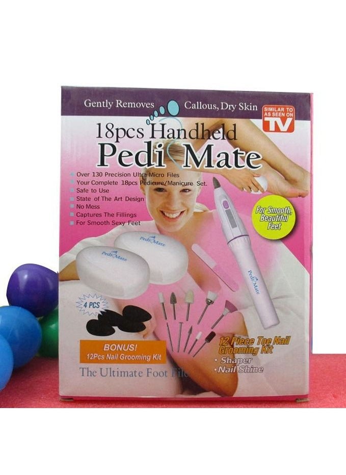 Pedi Mate - Handheld Pedi Mate Plastic Manicure Pedicure Foot Care Tool-18 Pieces Set - Image 1