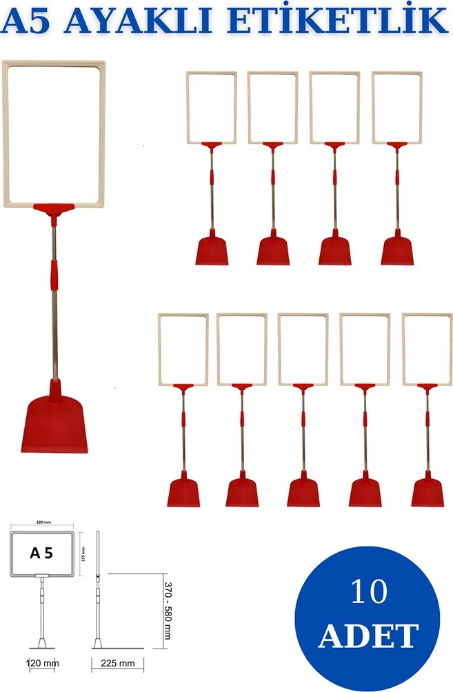 اسطنبول مانكين Istanbul Mannequin 10 Pieces Red White A5 Footed Tag Holder Basket Tag Framed Tag Holder Donkey Hang Tag