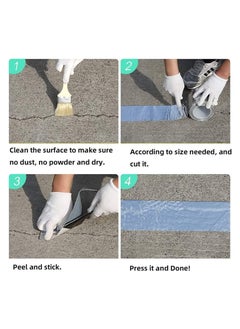 YIM-VIBEHAUS Aluminum Foil Butyl Tape Professional Super Waterproof Sealing Self Adhesive Adhesive Tape Kitchen and Bathroom House Roof Mending Materials for Pipes Patch Holes (1 Roll 5cm X 5m)  - Image 5
