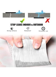 YIM-VIBEHAUS Aluminum Foil Butyl Tape Professional Super Waterproof Sealing Self Adhesive Adhesive Tape Kitchen and Bathroom House Roof Mending Materials for Pipes Patch Holes (1 Roll 5cm X 5m)  - Image 3