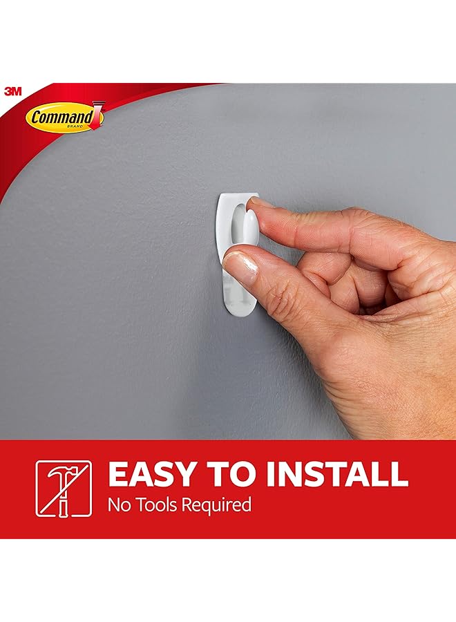 Command Small Hooks Holds 225 Gr. Eachhook White Color Organize Decoration No Tools Holds Strongly Damage Free Hanging 6 Hooks + 8 Strips Pack  - Image 4