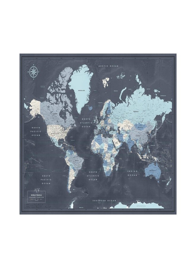 Pin Adventure map World Map Poster with Pins for Travel Tracking | Laminated Push Pin Travel Map Poster for travel tracking (40 x 30) - Image 1