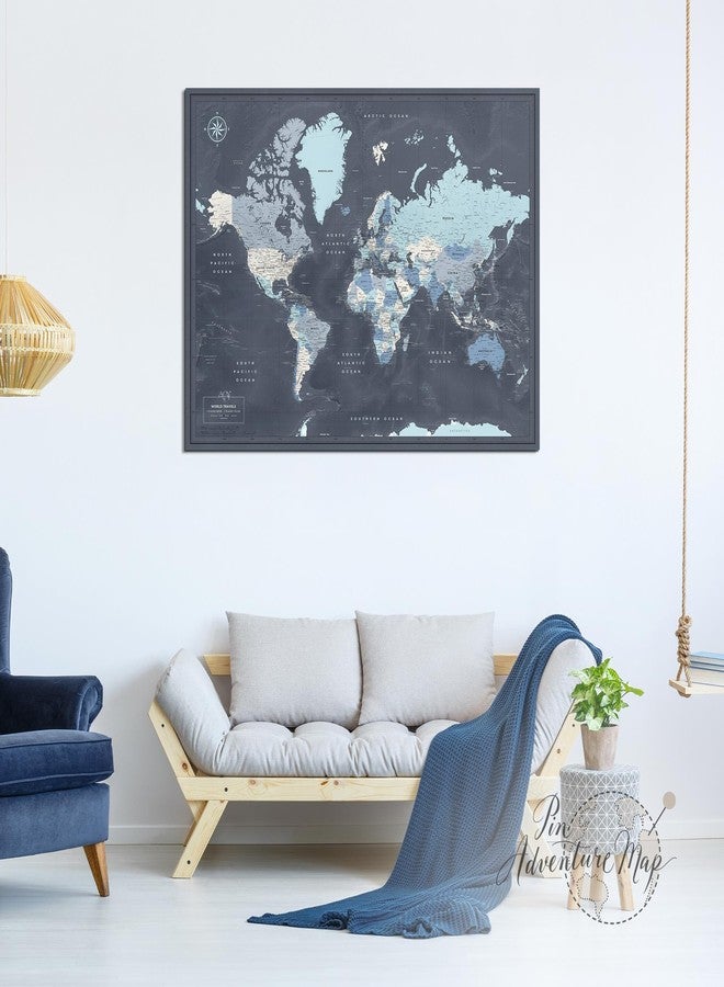 Pin Adventure map World Map Poster with Pins for Travel Tracking | Laminated Push Pin Travel Map Poster for travel tracking (40 x 30) - Image 2