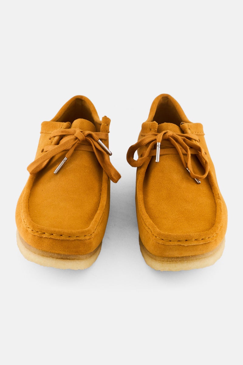 clarks Men Wallabee Lace Up Shoes, Mustard - Image 4