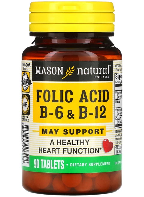 Folic Acid B6 & B12, 90 Tablets