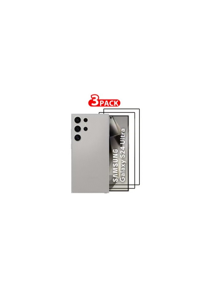 CATANES ( for Galaxy S24 Ultra ) 3Packs, Case Air Skin Line Design Back Cover Sturdy Durable Ultra-Thin Case Drop Protection Cover Clear with 2 Shock Proof Screen Protectors - White - Image 1