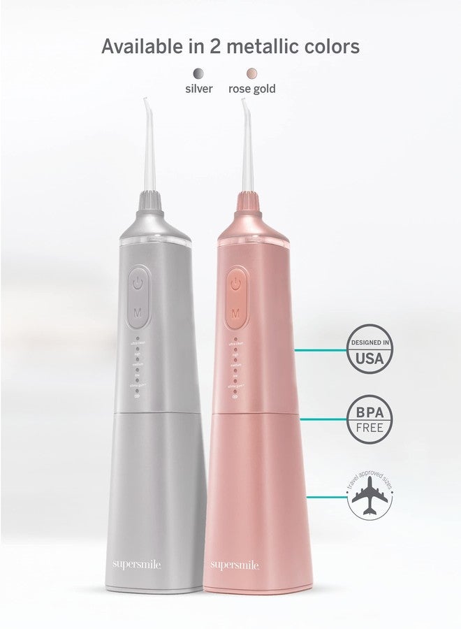 Supersmile Professional Zina Water Flosser, Silver, Rechargeable Cordless Water Flosser, 5 Cleaning Modes, Waterproof, Travel Friendly, Safe for Veneers & Braces - Image 4