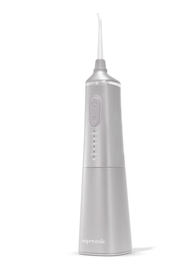 Supersmile Professional Zina Water Flosser, Silver, Rechargeable Cordless Water Flosser, 5 Cleaning Modes, Waterproof, Travel Friendly, Safe for Veneers & Braces - Image 1