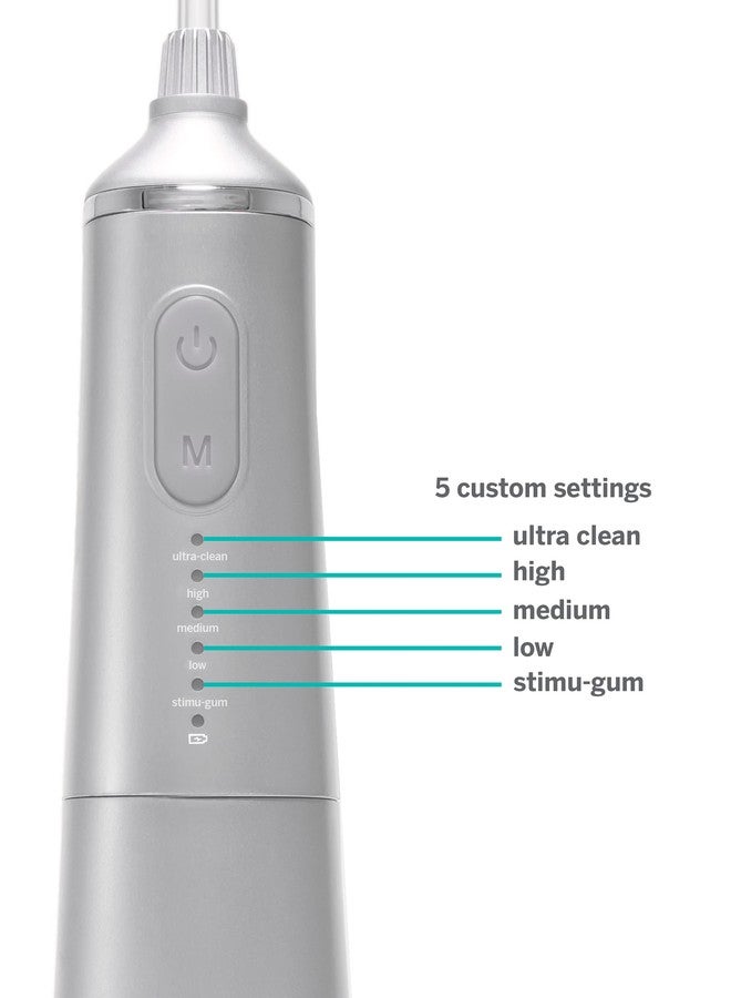 Supersmile Professional Zina Water Flosser, Silver, Rechargeable Cordless Water Flosser, 5 Cleaning Modes, Waterproof, Travel Friendly, Safe for Veneers & Braces - Image 3