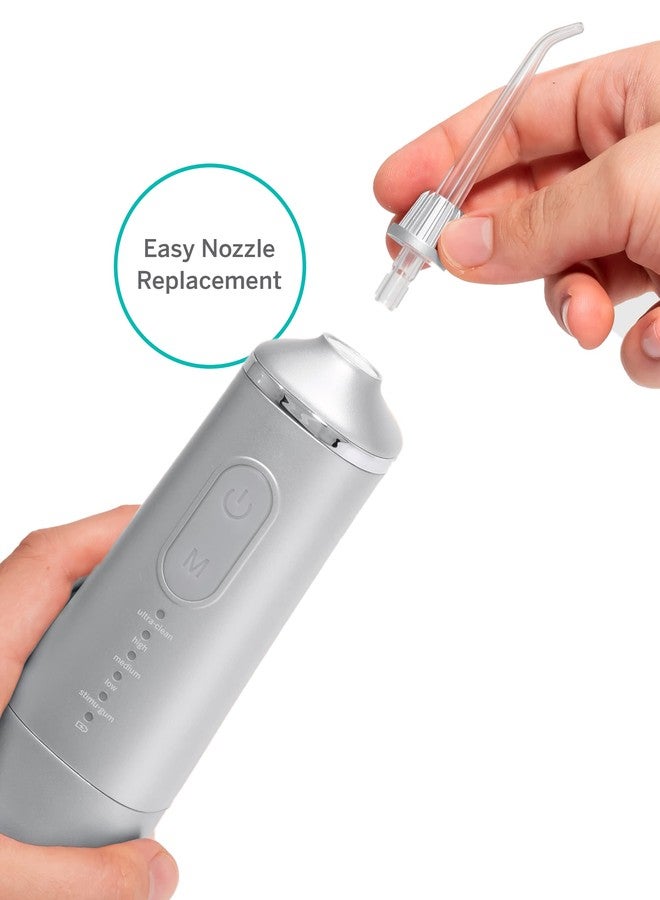 Supersmile Professional Zina Water Flosser, Silver, Rechargeable Cordless Water Flosser, 5 Cleaning Modes, Waterproof, Travel Friendly, Safe for Veneers & Braces - Image 5
