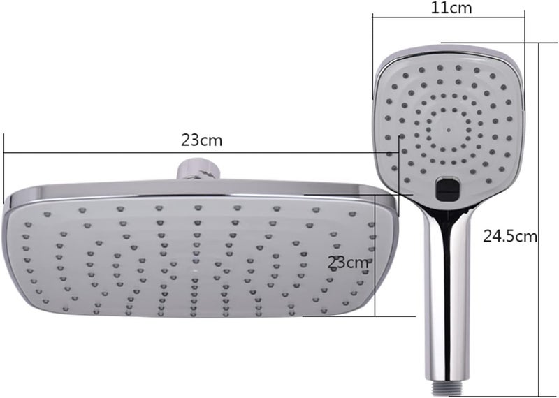 Youngran Rainfall Shower Set Bathroom Accessories Shower Head High Pressure Complete Overhead Star Rain Water Saving Tap Supplies Leisurely (Color : Chrome top Shower) - Image 5