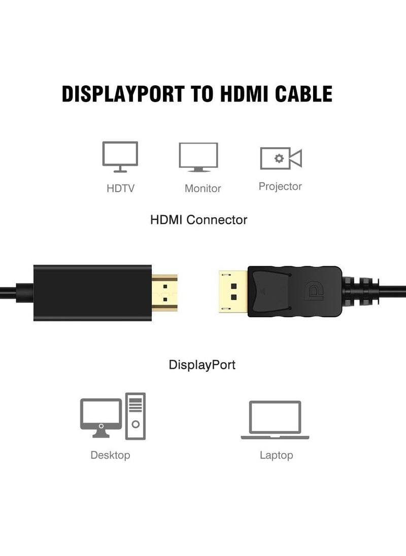 Display Port (DP) to HDMI Cable 3m