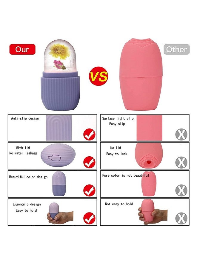 ديلشور أسطوانة الثلج للوجه والعينين والرقبة لتفتيح البشرة وتعزيز علاج الوجه الطبيعي المتوهج القابل لإعادة الاستخدام لشد وتوحيد لون البشرة وإزالة منطقة العين (متعددة الألوان) - Image 2