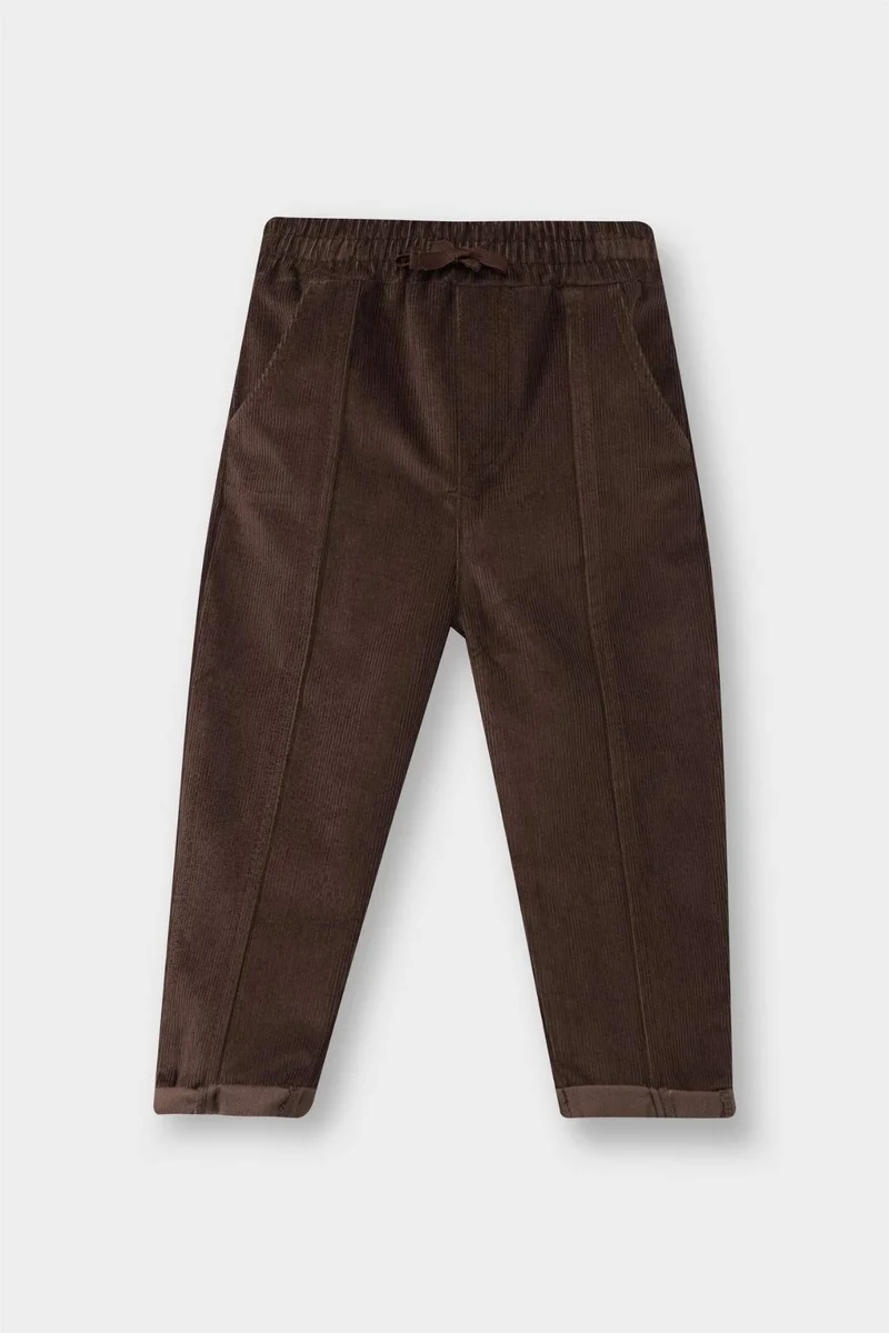 ديفاكتو Baby Boy Regular Fit Elastic Waist Velvet Trousers