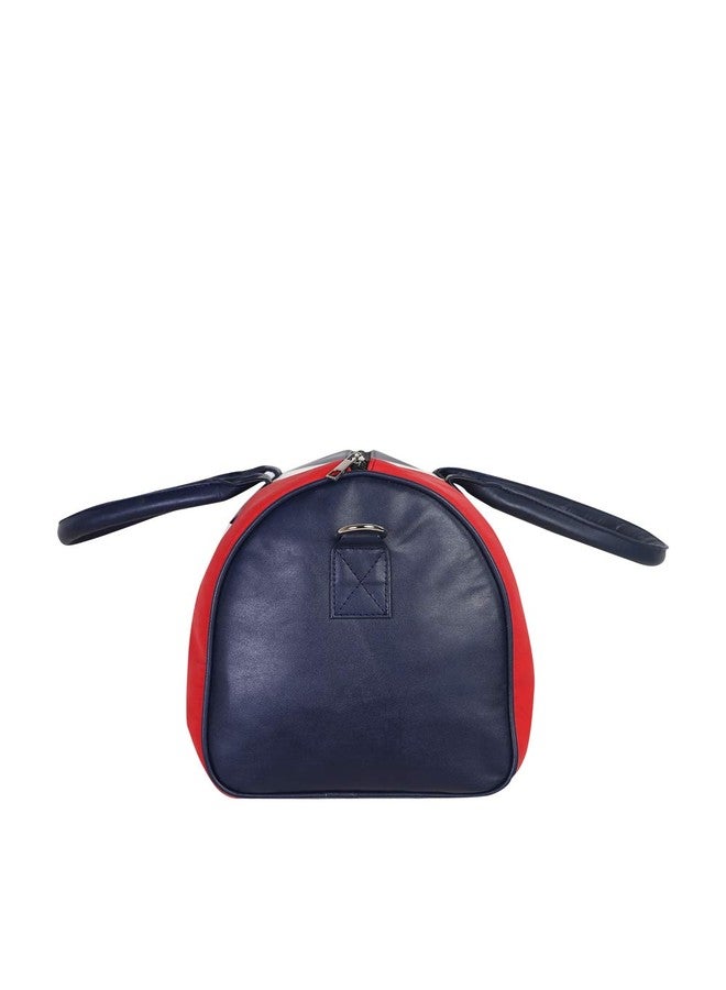 Strutt Premium Leatherette Duffel Bag for Travel for Men and Women (Red, White and Blue) - Image 4