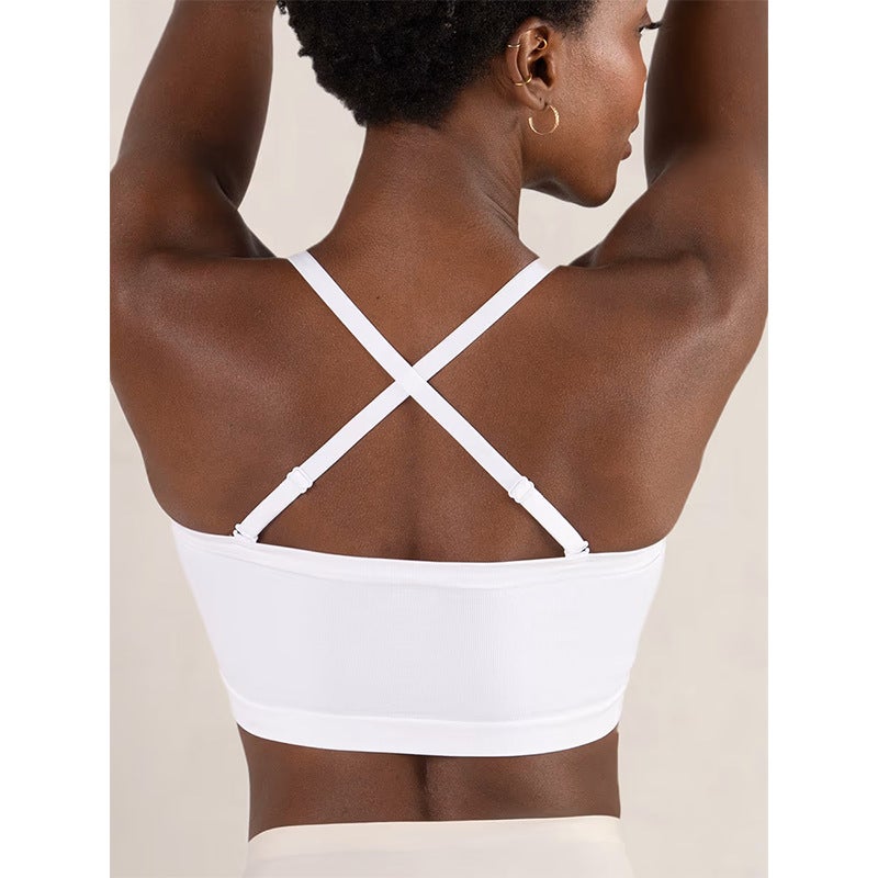 Plus Size Shaping Seamless Wire-Free Bra with Fixed Cups, Silicone Non-Slip Strip, Detachable Straps - Tube  Top - Image 5