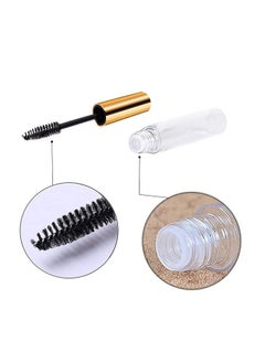 Vinayakart 2 Pcs 10Ml Empty Mascara Tubes Wand Portable Cream Container Bottle Ideal Kit For Diy Cosmetics Castor Oil Travel With 2 Rubber Inserts Gold  - Image 4