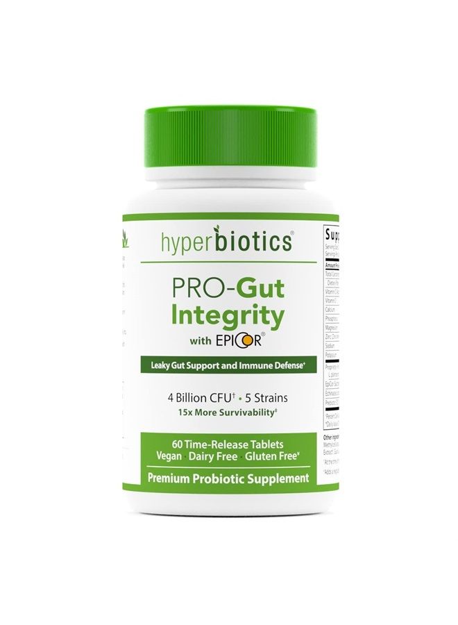 Hyperbiotics Pro Gut Integrity, Immune Probiotics | Vegan Time Release Capsules | Probiotics for Women and Men | Vitamin C, Echinacea, Zinc | Digestive & Gut Health | 60 Count - Image 1