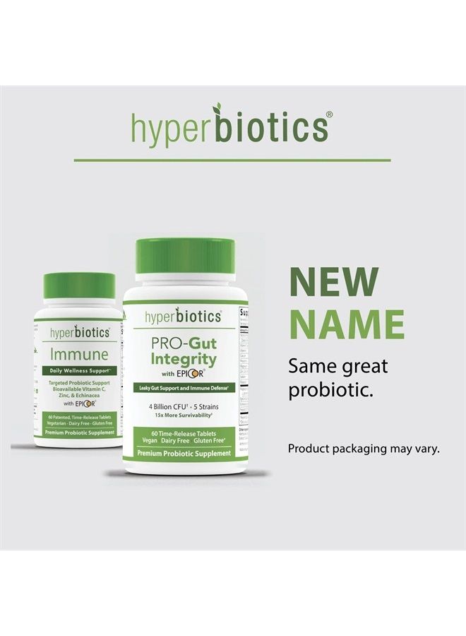 Hyperbiotics Pro Gut Integrity, Immune Probiotics | Vegan Time Release Capsules | Probiotics for Women and Men | Vitamin C, Echinacea, Zinc | Digestive & Gut Health | 60 Count - Image 4