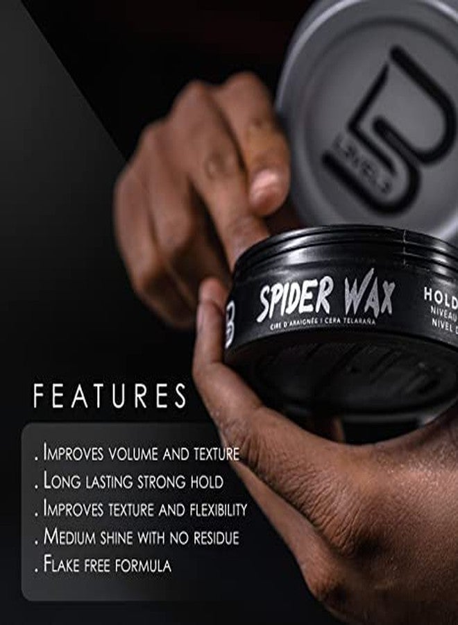 L3 Level 3 Spider Wax - Long Lasting and Strong Hold Improve your Hair Volume and Texture - Level Three Hair Wax for Men - Image 3