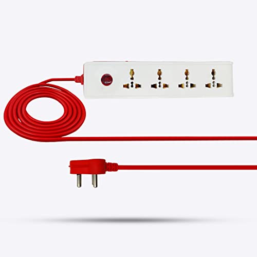 Hillgrove Surge Protector Extension Board 4 Socket + 1 Switch 5 Meter Power Strip Cord Multi Plug Adapter Spike Guard Heavy-Duty Electric Board for Home Office. - Image 1