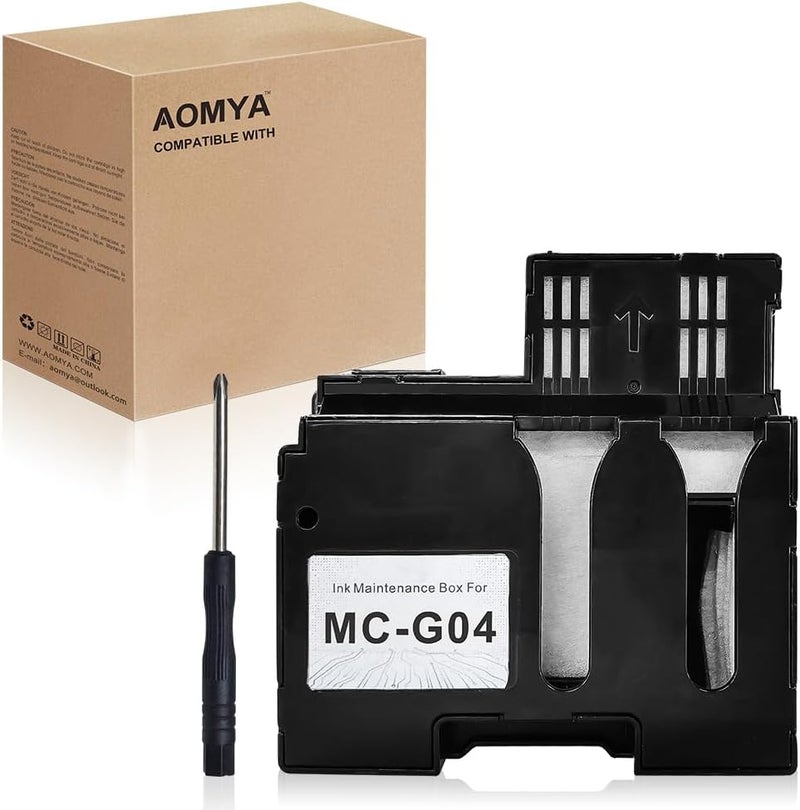 Aomya خرطوشة الصيانة MC-G04 مع شريحة، خزان الصيانة للحبر MC G04، بديل لطابعة Canon PIXMA G1130 G1230 G1330 G3270 G2270 G1230 G3370 G1430 G2470 G3470 G3471 G3472 G4470 - Image 1