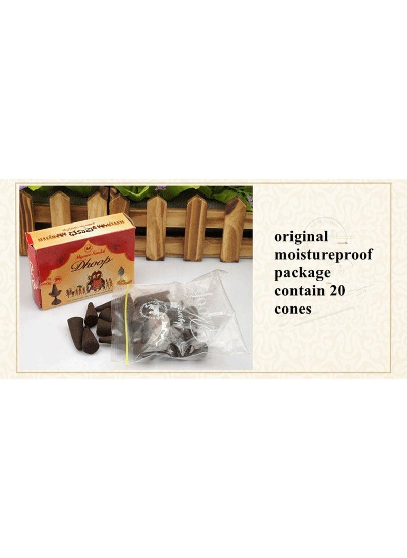 Mysore Sandal - Mysore Sandal Dhoop - 20 Pieces (Pack Of 12 Box) - Image 1