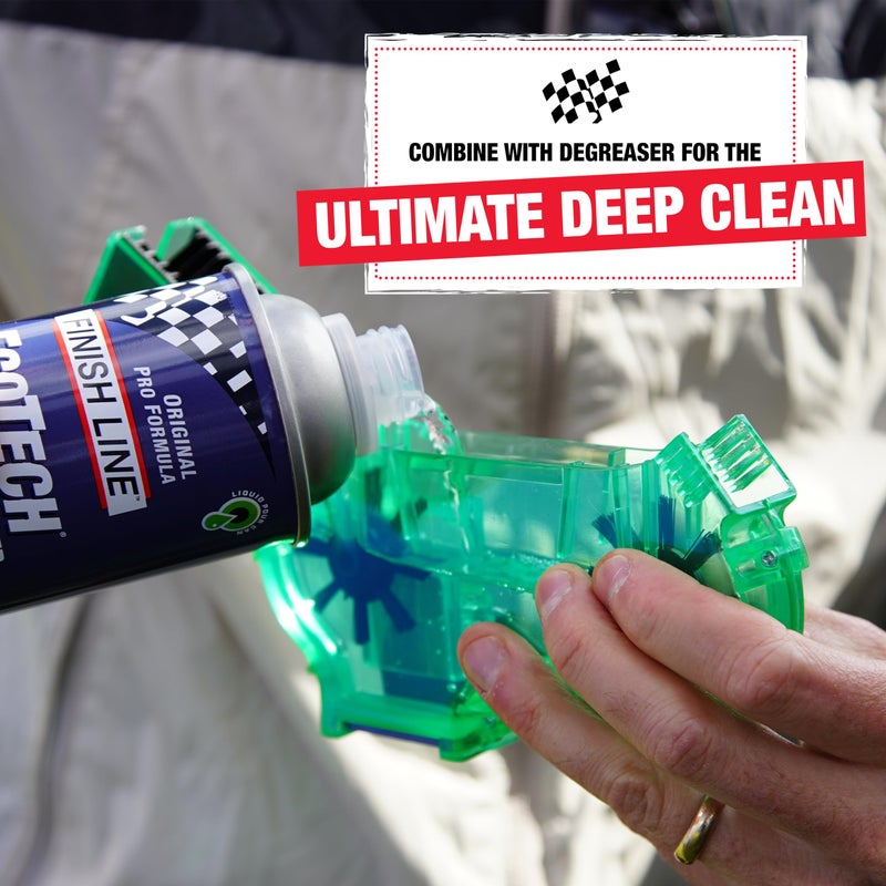 Finish Line Shop Quality Bicycle Chain Cleaner Kit â€“ Deep Scrubbing Chain Cleaner, EcoTech Degreaser and Dry Lubricant for Efficient, Clean and Smooth Drivetrain Performance - Image 5