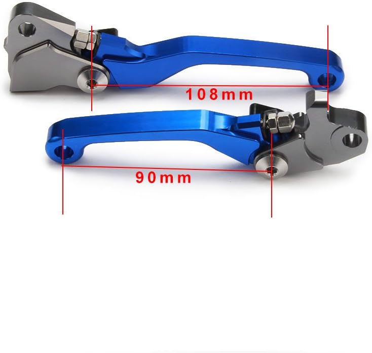 SOOMJ AnXin CNC Billet Pivot Brake Clutch Levers for Yamaha YZ Series - Blue - Image 2