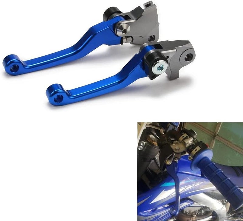 SOOMJ AnXin CNC Billet Pivot Brake Clutch Levers for Yamaha YZ Series - Blue - Image 3