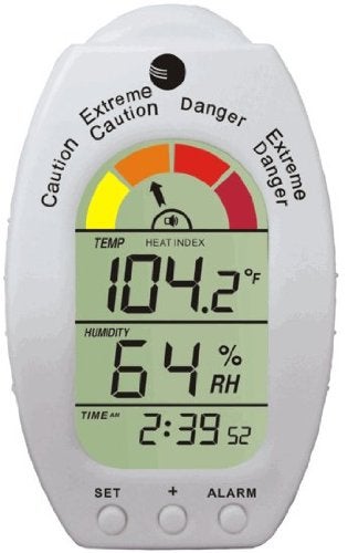 Ambient Weather WSHE01 Handheld Heat Stress Index Dew Point Monitor with Temperature Humidity