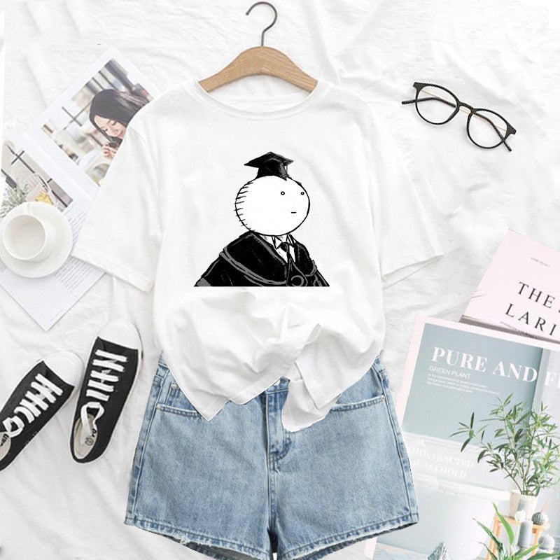 [Send on the same day] in stock top loose cartoon casual printed sun man peripheral T-shirt short sleeve cross-border - Image 1