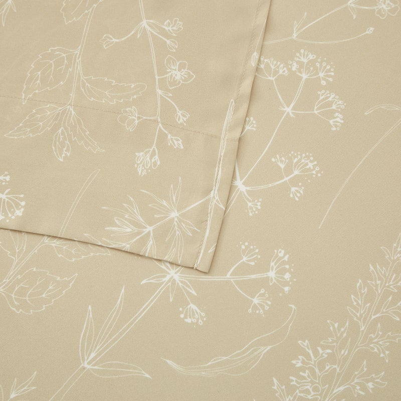 HYPREST Beige Sheets King Deep Pocket Sheets  1800 Thread Count Pattrn Bed Sheets Soft Breathable Cute Printed Boho Farmhouse Bed Sheets  Oeko-Tex Certificated- Up to 18 Inch - Image 5