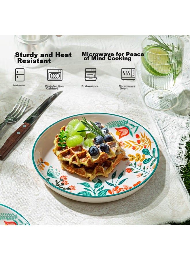 JD.com Jd Jingzao American-style Plates, Dinnerware Set, Plates And Dishes, Housewarming Ceramic Soup Plates, Secret Garden, Deep Plates 8 Inches * 2 - Image 5