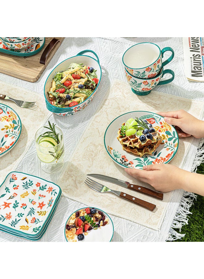 JD.com Jd Jingzao American-style Plates, Dinnerware Set, Plates And Dishes, Housewarming Ceramic Soup Plates, Secret Garden, Deep Plates 8 Inches * 2 - Image 2