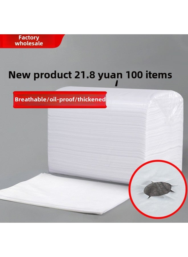Loquat Y * J100 Disposable Sheets Beauty Salon Thickened Waterproof And Oil-proof Non-woven Breathable Massage Bed With Holes-Color:Standard - Breathable (blue) 100 Sheets-Specifications:70*170cm - Image 3