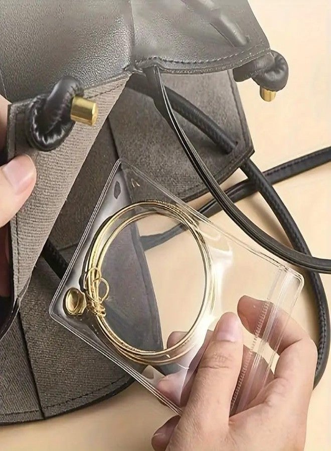 نيرفيك حقائب تخزين مجوهرات نيرفيك المضادة للأكسدة | أكياس شفافة بسحاب للخواتم والأقراط | مصنوعة من مادة PVC مقاومة للماء | منظم متعدد الأغراض محمول (50) - Image 3