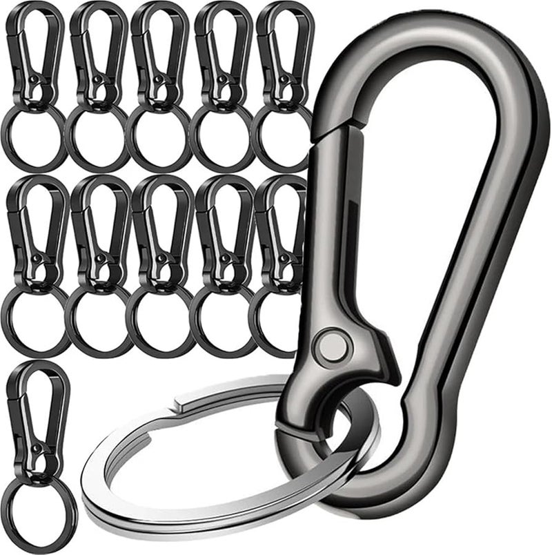 Silver Stainless Steel Key Ring Clip 100pcs Gourd Buckle Keychains Climbing Hook Key Holder - Image 3
