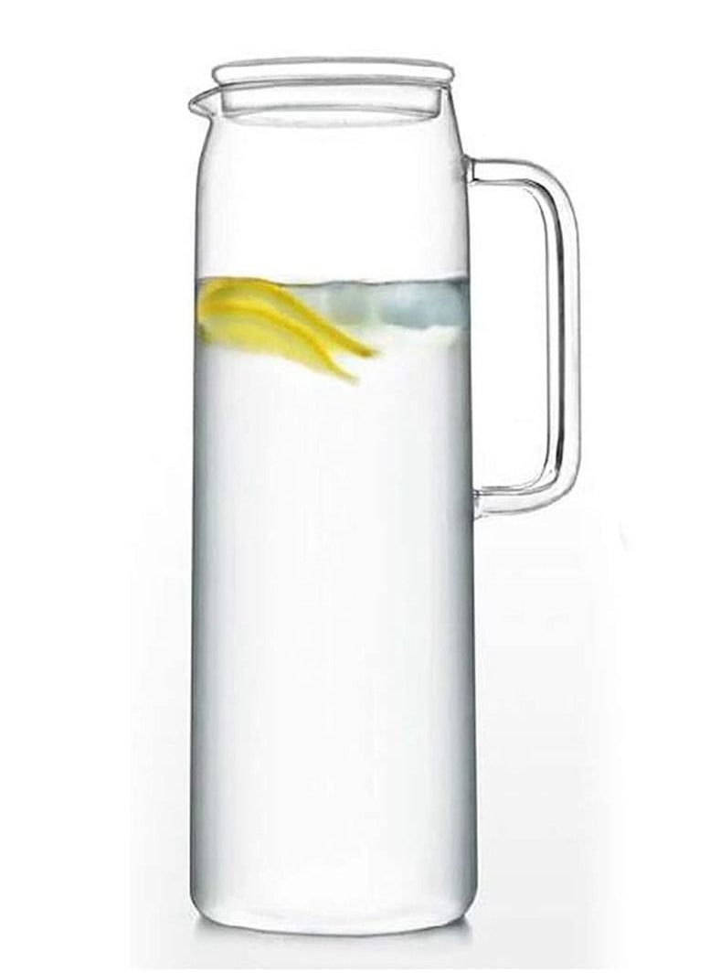 1Chase Borosilicate Water Jug With Glass Lid 1500 ML and 2 Pcs Good Morning Printed Glass  Set  - Image 2