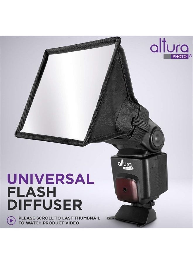 Altura Photo (3 Pack) Flash Diffuser Light Softbox by Altura Photo (Universal, Collapsible with Storage Pouch) for Canon, Yongnuo and Nikon Speedlight  - Image 2