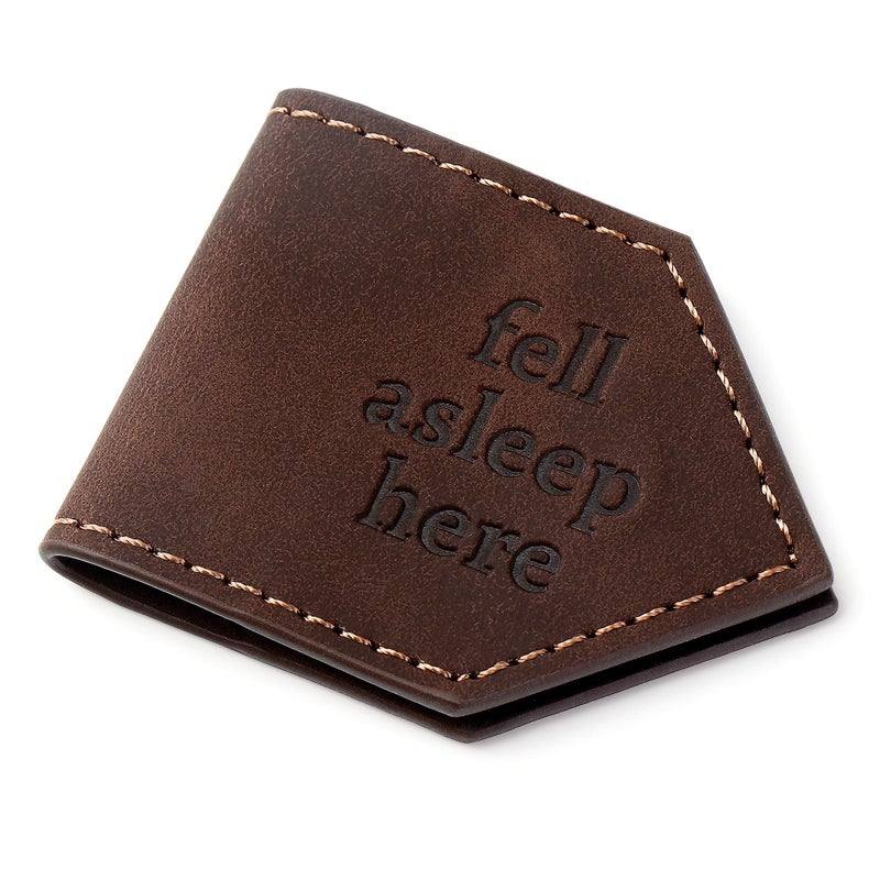 VELENTI Fell Asleep Here Magnetic Faux Leather Bookmark for Book Lovers - Image 1